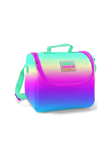 Coral High Mor-Yeşil-Mavi Termoslu Beslenme Çantası - Kız Çocuk