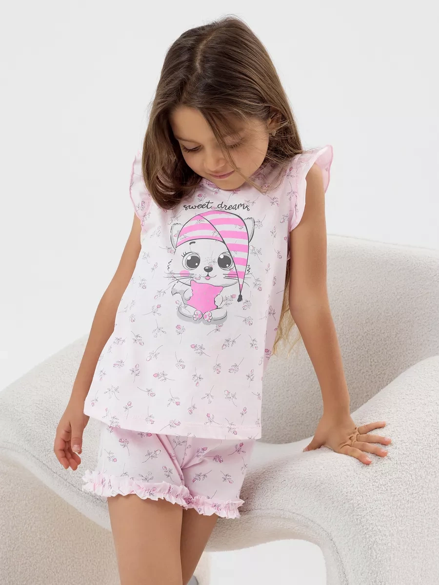 J-kids Evde Giyilen Pamuklu Şortlu Pijama 150411461 Pembe
