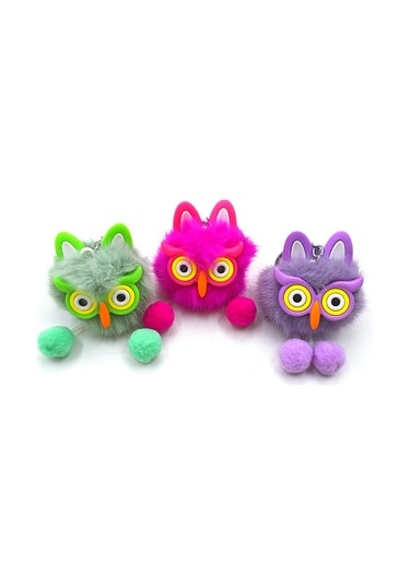 Kızılkaya Peluş Ponpon Anahtarlık Baykuş Ve Lemur Figürlü 2410124 1 Adet Gko Altın