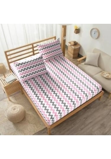 Mer-tim Jumbo Zikzak Desenli Çift Kişilik Çarşaf Takımı 200x200