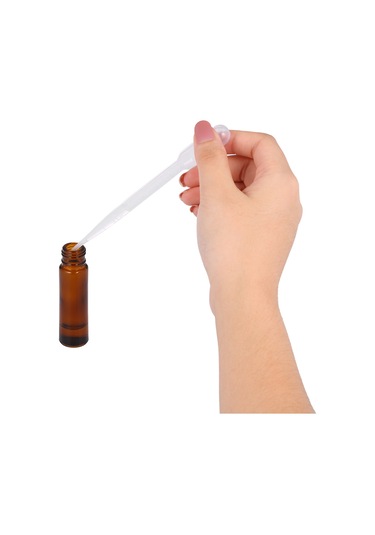 Geeroyoo "10 Adet 3ml Kehribar Renkli Esans Yağı Roll-on Şişesi, Paslanmaz Çelik Toplu Ve Damlalıklı" Siyah