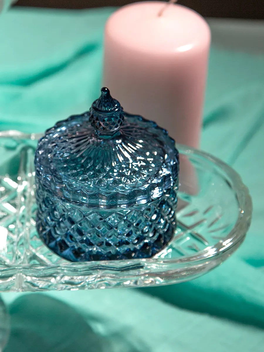 Lefard Dıamant Kapaklı Cam Şekerlik 150 Ml 178969495