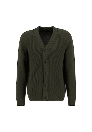Barbour Mainland Knitted Hırka Ol51 Olive Yeşil
