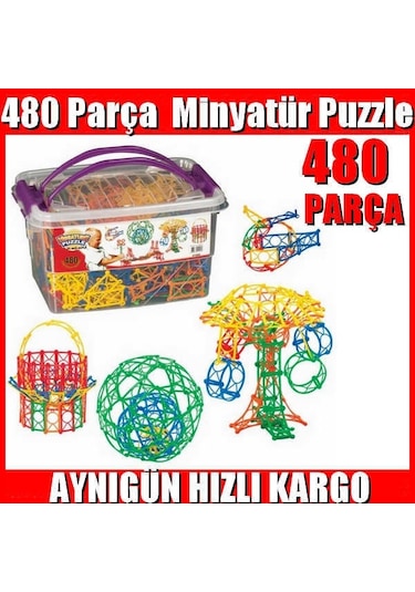 480 Parça Minyatür Puzzle Yumuşak Sağlıklı Oyuncak Eğlenceli
