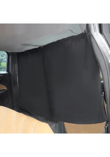 Jeehugo Araba İçin Gizlilik Ve Güneş Engelleyici Perde - Ön-arka Bölüm Ayrıcı, Siyah, Yoğun Poliester, 138x82cm