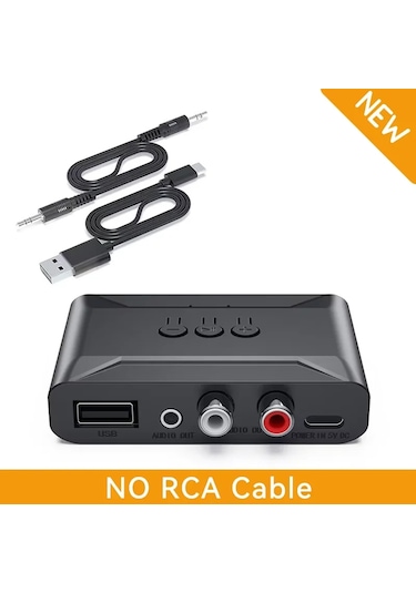Kebidumei Bluetooth 5.4 Ses Alıcısı - Kablosuz U Disk/rca/3.5mm Aux/usb Müzik Adaptörü - Araç Kiti & Hoparlör