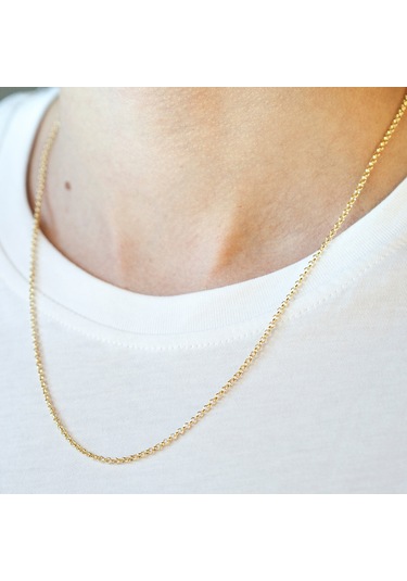 14 Ayar Altın 60 Cm Erkek Zincir Kolye N11.431