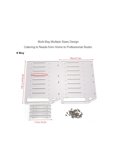 Yifomall Akrilik Disk Rafı 6 Konumlu, Özelleştirilebilir 4-10 Bay Seçenekli, Hızlı Kurulum, Soğutma Ve Stabilite Artırıcı
