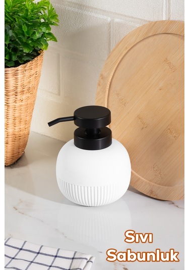 Porsima 3119 Banyo Ve Mutfak Sıvı Sabunluk 450ml Beyaz Beyaz