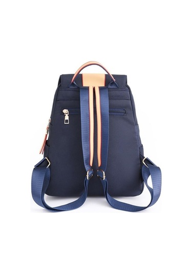 Luckydog Lacivert Kadın Moda Çok Yönlü Naylon Sırt Çantaları Su Geçirmez Büyük Kapasiteli Bayanlar Okul Çantaları Kadın Seyah Lacivert