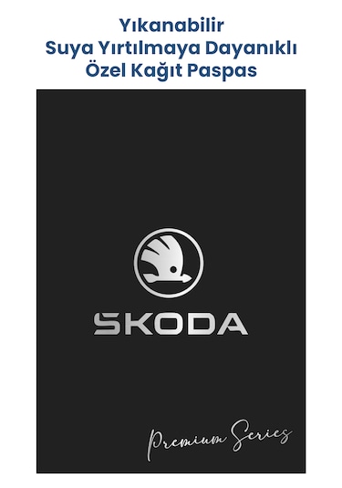 Suya Dayanıklı Yıkanabilir Skoda Oto Paspas Kağıdı Siyah 50 Adet