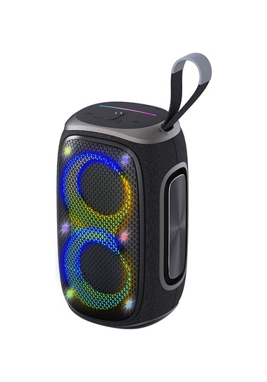 Lenyes S865 Luminous Serisi Su Geçirmez Çoklu Giriş Rgb Işıklı Tws Bluetooth Hoparlör V5.3 40w Siyah
