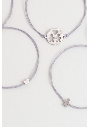 So Chic Anne Ve Çocukları 18 Ayar Beyaz Altın Kaplama Gümüş Bileklik Beyaz