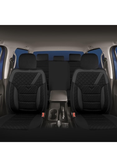 Minderland K1 - Suzuki Splash İle Uyumlu Koltuk Kılıfı, Tam Takım/siyah