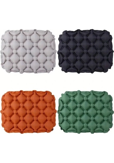 Chuangyinshop Hafif Şişme Koltuk Minderi - Gri Kamp Plaj Sandalyesi Katlanır Portatif Gri