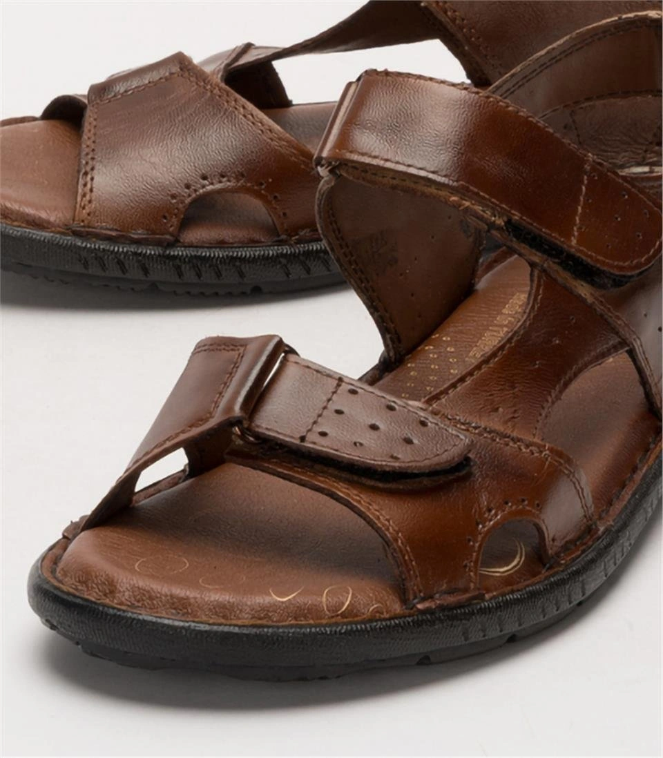 Erkek İçi Dışı Hakiki Deri Ortopetik Yazlık Esnek Ve Çok Hafif Günlük Ayakkabı Sandalet Taba Taba Erkek İçi Dışı Hakiki Deri Ortopetik Yazlık Esnek Ve Çok Hafif Günlük Ayakkabı Sandalet Taba Taba