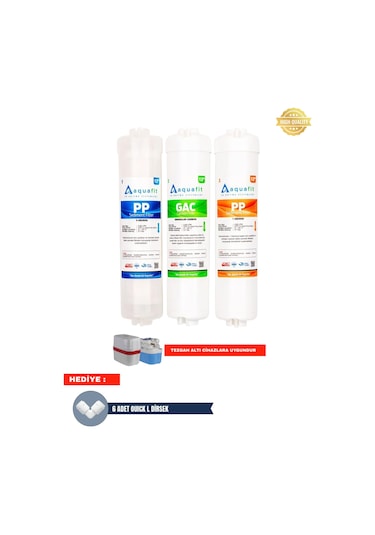 Su Arıtma Filtresi – Kapalı Kasa İki Tarafı Ouick 3’lü Ön Filtre Seti