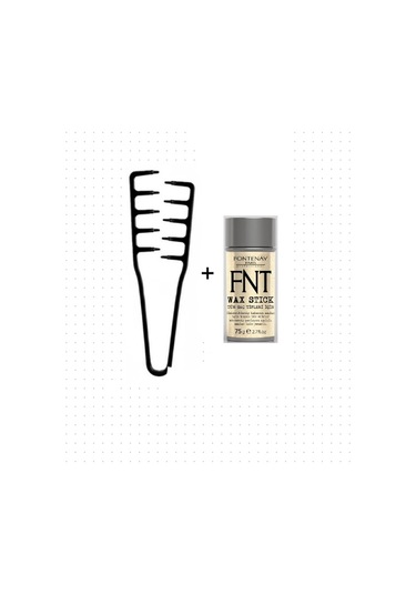Fontenay Hair Wax Stick 75gr - Saç Sabitleyici Unisex + Mucizevi Tarak 2'li Set