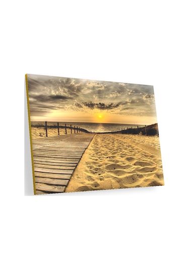 Cakasepetim Gün Batımında Plaj Ahşap Mdf Tablo