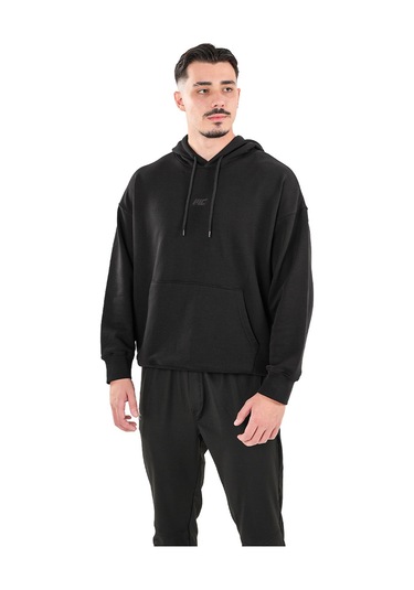 Musclecloth Elite Oversize Kapüşonlu Sweatshirt Siyah Siyah