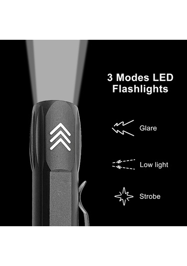 Jeemson Alüminyum Gövde Usb Şarjlı Led El Feneri - 3 Modlu, 400mah, 50m Işık Menzili, Kamp Ve Acil Durum Aydınlatması Siyah Siyah