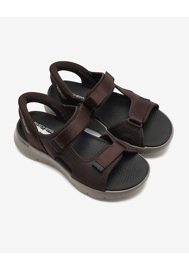 Skechers Go Walk Flex Sandal - Easy Entry Erkek Kahverengi Sandalet 229210 Brn Kahverengi