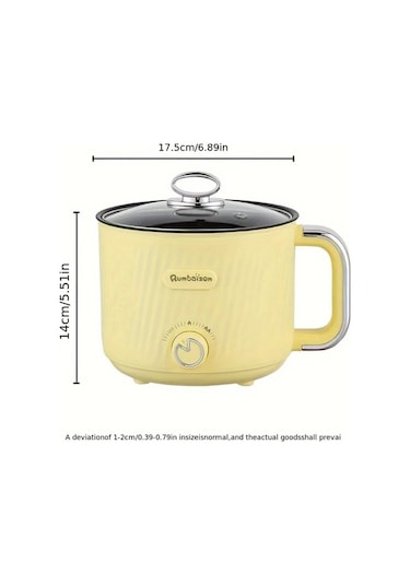 Honeybeeshop Beyaz 1 8l Tek Katmanli Elektrikli Pisirme Makinesi Zarif Gorus Kompakt Kapasite Uc Yemek Icin Bir Tencere Iki Kisi