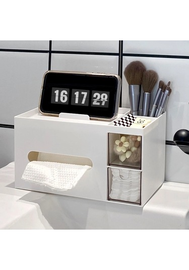 Beyaz-1pc-peçete Tutucu Kapak Tuvalet Kağıdı Mendil Durumda Katı Basit Şık Ofis Ev Araba Mendil Organizatör Konteyner