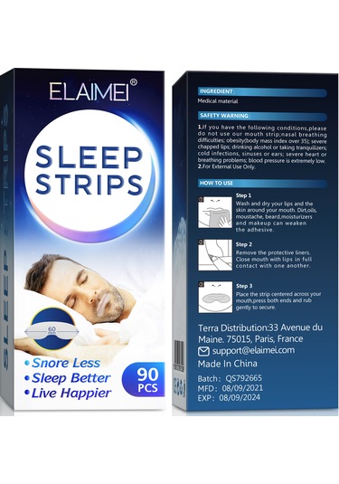 Qingmipy Elaımeı Gece Horlama Önleyici Ağız Bandı, 90 Adet 2 Kutu, Rahat Uyku Ve Nefes Desteği