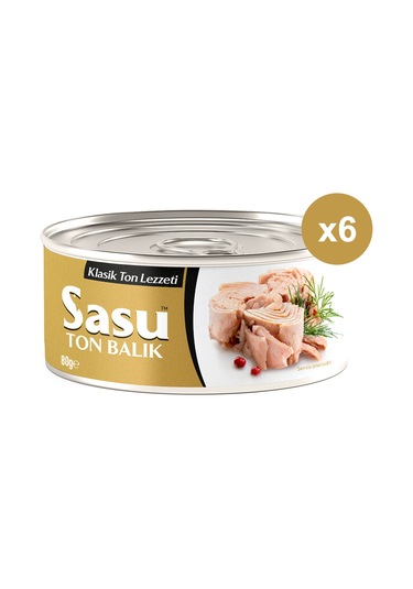 Sasu Klasik Ton Balığı Bütün Dilim 6 x 80 G
