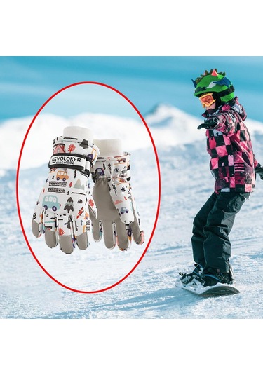 Suntek Çocuklar Kayak Eldivenleri Bisikleti Motosiklet Için S Çok Renkli