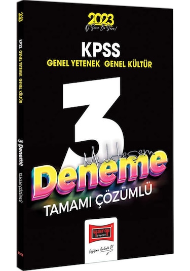 2023 KPSS Genel Kültür Genel Yetenek Tamamı Çözümlü Muhteşem 3 Deneme Sınavı- Yargı Yayınları
