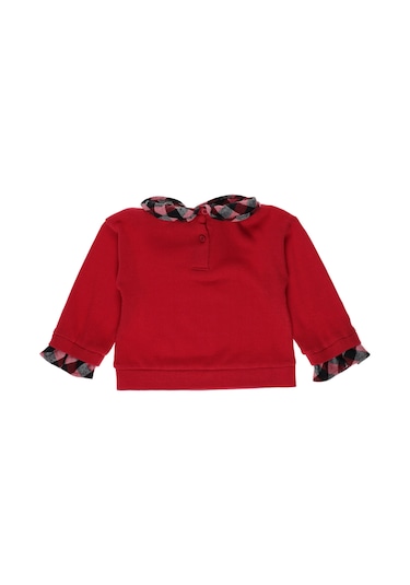 Panço Kız Çocuk Uzun Kollu Örme Triko Kırmızı 2321Gb18001-3478 001