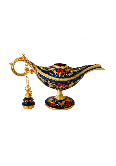 Dekoratif Alaaddin Sihirli Lambası - Vintage Tasarım, 13x8.5 Cm