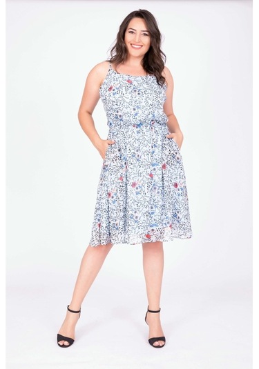 Ip Askılı Beli Lastikli Elbise