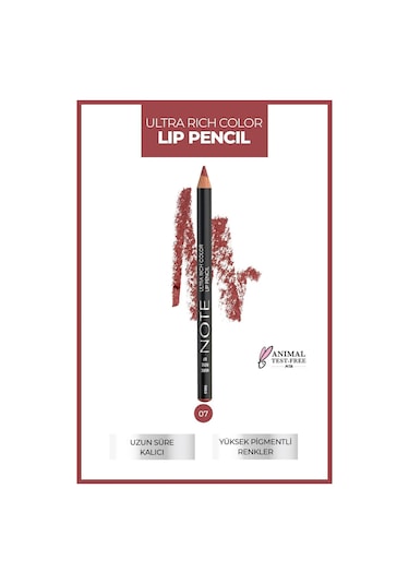 Note Cosmetique Ultra Rich Color Lip Pencil Dudak Kalemi 07 Nude Rose - Nude