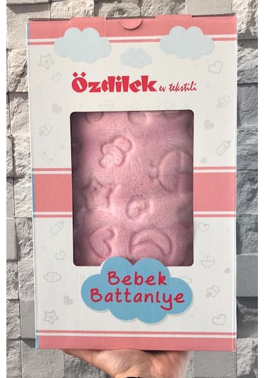 Özdilek Embos Peluş Bebek Battaniyesi 100 X 120 Pembe
