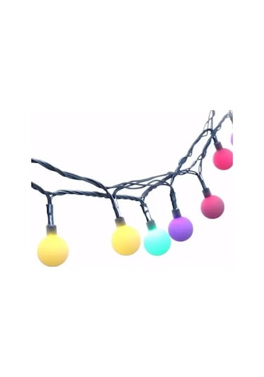 5 Metre 28 Led Fişli Rgb Mini Top Led Sarı