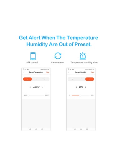 Mufunye Akıllı Wifi Ve Bluetooth Özellikli Dijital Termometre Nem Ölçer - Lcd Ekranlı, Alarm Fonksiyonlu, Alexa Uyumlu