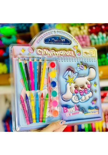 Sanrio Cinnamoroll Mymelody Kuromi Hediyelik Boyama Seti Mavi