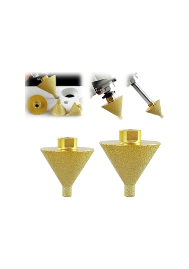 Açılı Öğütücüler İçin Elmas Eğim Pah Biti, Elmas Koni Fayans Biti, Karo Mermer Vb. İçin 38/50mm Bitler Vb.