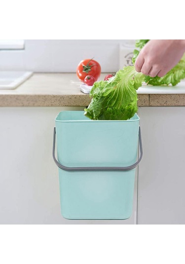 Suntek Magideal Modern Atık Çöp Kutusu Duvara Monte Ofis Mavi 3 L orta Mavi