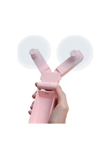 Taşınabilir El Fanı Kişisel Mini Cep Fanı Usb Şarj Edilebilir El Fanları 2 Hızlı Çift Kafa Güçlü Rüzgar 0243 Pembe