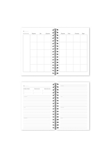 Victorias Journals Spiralli Sert Kapak Süresiz Ajanda Planner A5 Mavi