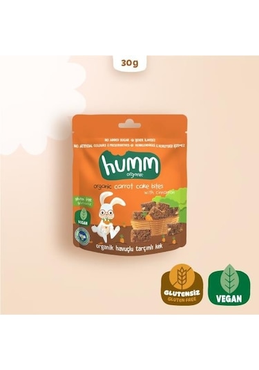 Humm Organik Havuçlu Tarçınlı Vegan Kek 30 G