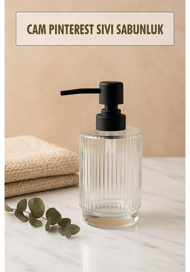 Cam Pinterest Sıvı Sabunluk 200 Ml Şeffaf Şeffaf