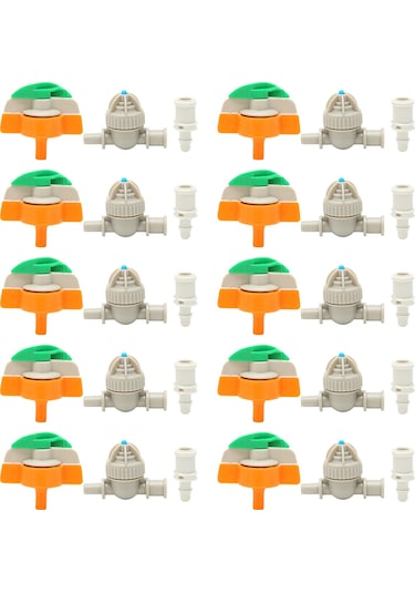 10 Adet 4/7 Hortum Bağlantılı Nozul Huiliang