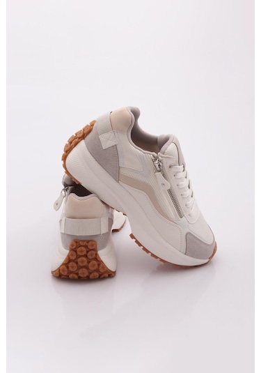 Dgn 83146 Kadin Sneaker Ayakkabi Buz Beyaz