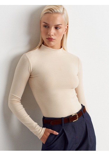 Dilvin 31433 Yarım Balıkçı Yaka Top-taş Taş