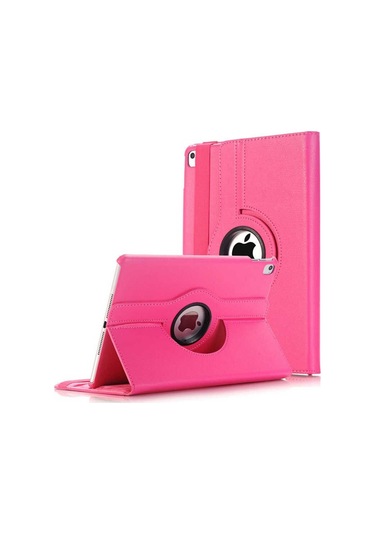 Kilifone - İpad Uyumlu İpad 9.7 2018 6.nesil - Kılıf 360 Dönebilen Stand Olabilen Koruyucu Tablet Kılıfı - Pembe Koyu